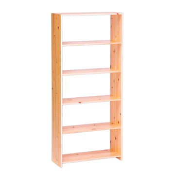 294 termék, natúr borovi fenyő polcos elem 6 polccal, 80 cm széles és 180 cm magas